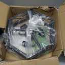 Mikniri 3-Light Kitchen Lighting Fixtures Ceiling Mount, Black Semi Flush Mount Ceiling Light for Dining Room Light Fixture, Farmhouse Close to Ceiling Lights with Hexagon Cage for Bedroom Hallway