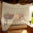 Square Ultra Large Mosquito Net with Carry Bag for Outdoor & Indoor Use, 2 Openings Netting Curtains  Ideal for Camping, Picnics, Garden, Bedroom