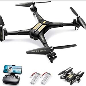 Drone with Camera, SYMA X600W Foldable 1080P FPV Camera Drones for Adults Kids Remote Control Quadcopter Gift Toys for Boys Girls with Altitude Hold, Headless Mode, One Key Start, 3D Flips 2 Batteries