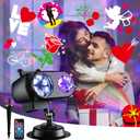 Brighter Valentine Projector Lights for Home, 2024 Upgraded Valentine Decorations Holiday Projector Display 8 Patterns At A Time (3D Ocean Wave & Patterns), 8 Holiday Themes Valentine Day Decor Light