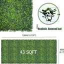 Artificial Ivy Privacy Fence Screen,128"x 48" (43 SQFT) UV-Anti Faux Boxwood Roll Grass Wall Panels for Patio Balcony Privacy, Garden, Backyard Greenery Wall Backdrop Decor