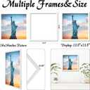 OMAIGAR 14x14 Picture Frame for 14by14 Square Poster Photo Canvas Certificate White High Transparent Photo Frame Wall Desktop Horizontal Vertical 14 x 14