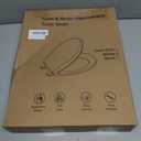 Ansffer Toilet Seat Round Soft Close16.5'', Toilet Lid Slow Close Quiet No Slam, Easy Installation & ReleaseSafe PP Material Easy Clean, Comfortable Ergonomic Design, 2 Years Support, White Plastic