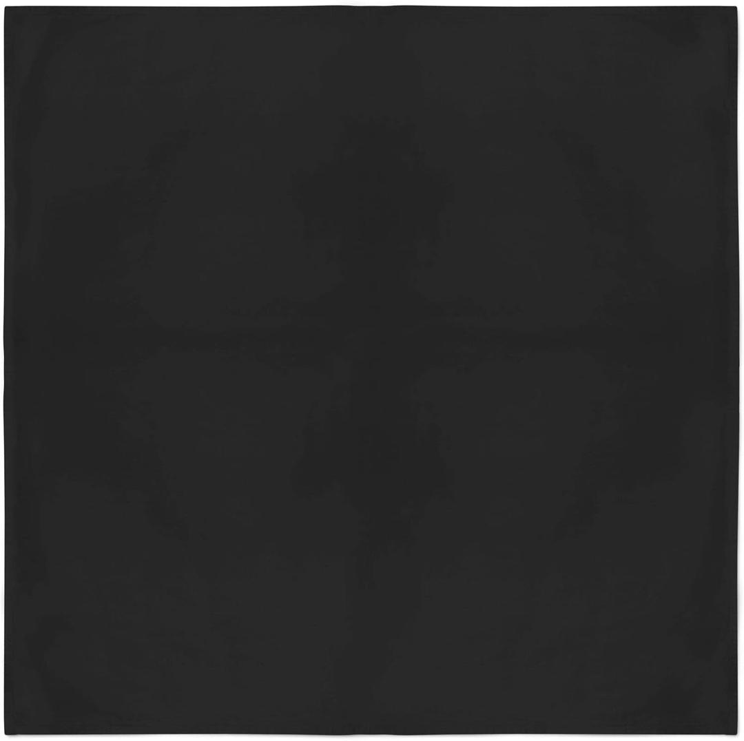 5 Extra Large Cotton Plain Bandanas 27 x 27 Inches - Party and Decoration - Bulk (Black)