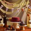 A Tini Bit Older Glitter Banner  Espresso Martini Birthday Banner with Cocktail Glass Garland for Girls' 21st Birthday, Cocktail Party, Martini Theme, and Bachelorette Decorations