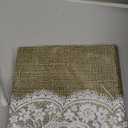 Burlap Table Runner with Lace Rustic Hessian Overlocked Edges for Weddings, Home Decoration and Crafts
