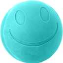 Indestructible Dog Treat Ball Toys for Aggressive Chewers - Safe Bamboo Fiber & Non-Toxic Natural Rubber Chew Toys 2.75" Chewing Ball for Puppies (Blue)