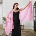 Ladiery Shawl for Women - Shawls and Wraps for Evening Dresses Chiffon Shawl and Formal Wedding Party and Gifts for Women (Pink)