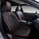 Custom Fit Camry Seat Covers for 2018-2024 Toyota Camry Gas - Black+Red