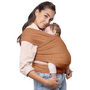 KeaBabies Baby Wrap Carrier - All in 1 Original Baby Carrier Newborn to Toddler Sling, Easy to Wear, Hands Free Bonding, Lightweight, Breathable Infant Wraps (Terracotta)