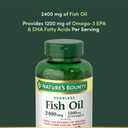 Nature's Bounty Odorless Fish Oil, 1200mg Omega-3 per Serving Including EPA & DHA, Supports Heart Health, Purified to Eliminate Mercury, Coated Softgels, Gluten Free, No Shellfish, 90 Ct (EXP 01/01/29)