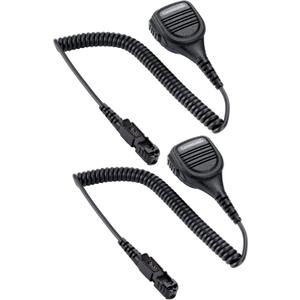 commountain Speaker Mic Compatible with Motorola Potable Radios XPR 3500e XPR 3300e (3500 3300) XPR3500e XPR3300e XPR3500 XPR3300, Noise Reduction Shoulder Microphone-2 Pack