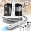 Slevoo Pet Grooming Kit - HEPA Filter Vacuum with 6 Pet Grooming Tools for Dog Hair Trimming, Brushing, Shedding, 1.5L Dust Cup, Low Noise Cat and Dog Hair Vacuum Groomer (Gray)