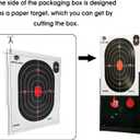 Atflbox 7 x 9 Inch BB Gun Target Trap with 20pcs Paper Targets and Spinning Metal Silhouettes Shooting Targets for Backyard, Outdoor, Indoor, Suitable for Airsoft, Rifle, Pellet Gun