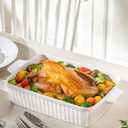 MALACASA 4.4 QT Baking Dish, 9x13 Large Casserole Dish for Oven, Ceramic Baking Pan, Rectangular Lasagna Pan Deep with Handles for Baking, Durable Microwave Oven Safe, Wedding Gift,White, Series BAKE-BAKE