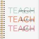 Boho Teachers Spiral Notebook, End of Year Teacher Gifts Journaling Notebooks, Teacher Appreciation Gifts Journals for Writing, Inspirational Teach Notebooks for Note Taking, 5.5x8.3 Inch