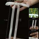 2 x Velvet Christmas Tree Bows  24 Pcs Holiday Bows (3/8" Wide, 5x7) with Star Clips  Easy Hanging for Tree, Wreath, Gifts & Dcor (White)