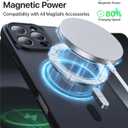 Faiono Magnetic for iPhone 16 Pro Case [Full Camera Protection][Military-Grade Protection][Compatible with MagSafe] Shockproof Protective Slim Phone Case for iPhone 16 Pro, Black