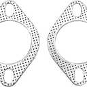 2PCS Automobile Exhaust Gasket, Exhaust Manifold Gasket, Strong Sealing And Rust-Proof, Suitable For Most Exhaust Pipe Sealing Purposes (2.5IN)