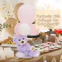 MorisMos 3Pcs Teddy Bears Bulk Baby Shower, 14inch Cute Teddy Bear Stuffed Animals Plush, Small Stuffed Bears on Centerpiece Baby Shower, Pink, Purple, White