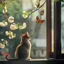 Monarch Butterfly Sun Catcher Indoor Window Handmade Stained Glass Window Hanging Flowers for Decoration Monarch Butterfly Gift for Women Mother Mom Grandma Friends Wall Art for Home Decor