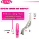 Training Wheels for Bicycle,Flash Mute Wheel Compatible for Bikes of 12 Inch 1 Pair (light pink)