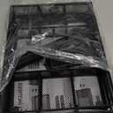 Marbrasse 2 Pack Desk Drawer Organizer, Mesh Drawer Organizer Tray with 8 Adjustable Compartments, Desk Organizers and Accessories, 5 Dividers Drawer for Office Supplies, Makeup & Vanity (Black)