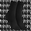 Winter Socks Bulk for Homeless Donations Moisture Wicking Crew Socks for Unisex Adult Men (Black)