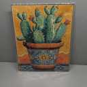 OAAPITI Cactus Canvas Wall Art Bohemian Succulent Painting Print Rustic Plants Pictures Modern Artwork for Living Room Bathroom Home Wall Decor(Artwork-2,16"x20")