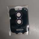 Tensea for iPhone 16 / iPhone 16 Plus Camera Lens Protector, 9H Tempered Glass Camera Cover Screen Protector, HD Clear, Metal Individual Ring for iPhone 16 6.1inch/16 Plus 6.7inch (Glitter Black-1pcs)