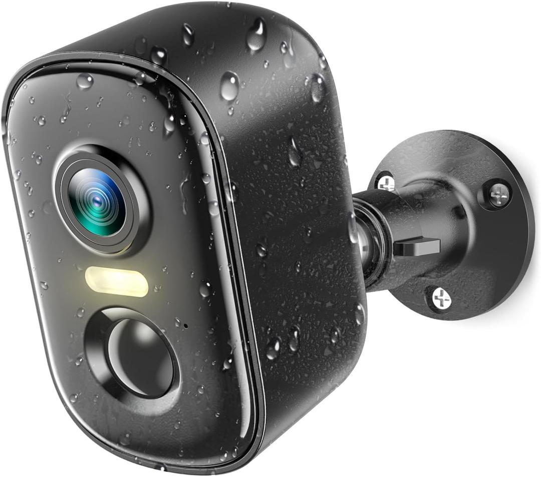 2K Security Cameras Wireless Outdoor, 1 Pack Battery Powered WiFi Cameras for Home Security with AI Motion Detection, Spotlight Color Night Vision, 2-Way Talk, Siren Alarm, IP65, Cloud/SD Storage