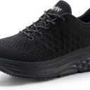 AVW Womens Non Slip Work Shoes Water Resistant Walking Sneakers Food Service Chef Kitchen Shoes (8, Black)