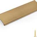 Goldenwarm 25 Pack Champagne Bronze Cabinet Pulls - 5-1/16 in Gold Finger Pulls, Brushed Bronze Edge Pulls for Kitchen