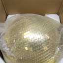 16 Inch Mirror Disco Ball lamp, Gold 16" Disco Ball Decor Hanging Disco Ball for Party Wedding Holiday Home Decoration, Replacement Mirror x 20pcs, Gold, 16inch
