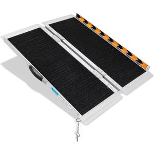 Portable Wheelchair Ramp 3Ft, Heavy-Duty Ramps for Wheelchairs for Home Steps(800LBS), Non-Slip Folding Aluminum Threshold Ramps for Doorways Steps, Stairs, Threshold (3Ft Useing Height 3-9inch)