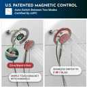 PRIMSOPH Shower Head Handheld Spray Combo 10 Mode Spray Settings Magnetic 2-in-1 High Pressure Dual Showerhead Auto-Switch Round Combination, Brushed Nickel