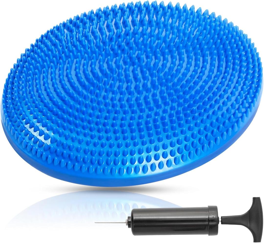 Primasole Balance disc 1 PC Comes with an air Pump Exercise Disk for Stability Workout (['Cobalt Blue'])