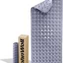 Non-Slip Bath Tub Mat, Extra Large 40x16 Inch Shower Mat with Suction Cups & Drain Holes, Quick Dry Soft Mat for Bathroom Floor Safety, Massage Style, Gray (Blue)