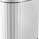 ELPHECO Bathroom Trash Can with Lid 2 Gallon Sensor Garbage Can, Automatic Trash Bin, Motion Sensor Trash Can, IPX5 Waterproof Plastic Wastebasket for Bathroom, Bedroom, Kitchen, Office, White Gold