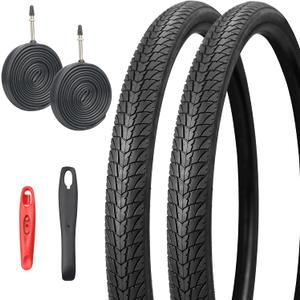 2 Pack 700x38c(40-622) Gravel Bike Tire Road Bike Tire City Bike Tire Strong Grip Compatible Replacement Bicycle Tire for Bicycle Cruiser Bike Black