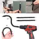11.7in Flexible Screwdriver Bit Extension Kit - 10pc Set with 90 Angled Bits and Soft Shaft Adaptors