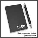 RICCO BELLO 3.5 x 5.5 Inch Pocket to Do Checklist Notebook, 64 Pages Per Notebook, 5-Pack (Black)
