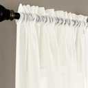 Sheer White Curtains, Sheer Curtains 63 inch Length 2 Panels Set, Rod Pocket Voile Fimly Sheer Drapes for Living Room/Bedroom, Light Filtering Curtain for Small Window 2pcs, Each 52" W x 63" L