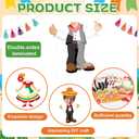 60Pcs Mexican Cutouts Mexican Fiesta Classroom Bulletin Board Decorations Fiesta Photo DIY Craft Cutouts Mexico De Mayo Themed Cutout for School Classroom Office Home Chalkboard Wall Door Decor