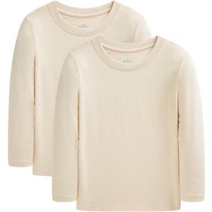 Huata 2 Packs Boys Girls T-Shirt Long Sleeve Crewneck Tee