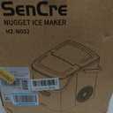 Nugget Ice Maker with Handle, 40lbs/Day Countertop Ice Maker Ready in 5 Mins, Soft Sonic Ice, Auto-Cleaning Ice Makers Portable Ice Machine for Home Kitchen Office Party & Large Families
