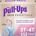Pull-Ups Girls' Skin Essentials Potty Training Pants, Training Underwear, 3T-4T (32-40 lbs), 112 Ct (4 Packs of 28)