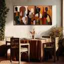 Large Abstract Wall Art Canvas Abstract Wall Decor for Living Room Neutral Framed Art Prints Colorful Artwork for Bedroom Dining Room 29x58 Inch