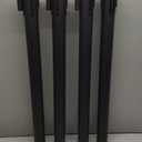 Crowd Control Stanchion Set, 4 Pack Black Stanchions with 6.6Ft Sturdy Retractable Belts, Crowd Control Barriers for Parties, Airport Lines, Events, Weddings