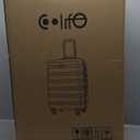 Coolife Luggage 3 Piece Set Suitcase Spinner Hardshell Lightweight TSA Lock (purple2) (20in24in28in)
